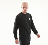 10027001-001 Converse Go-To Standard-Fıt Chuck Taylor Patch Crew Sweatshirt Siyah