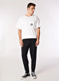 Siyah Erkek Lastikli Bel Regular Fit Eşofman Altı CORE CHUCK PATCH PANT FT BLACK