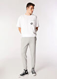 Gri Erkek Lastikli Bel Regular Fit Eşofman Altı CORE CHUCK PATCH PANT FT VGH