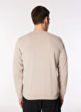 Converse Bej Erkek Yuvarlak Regular Fit Düz Sweatshirt CORE CHUCK PATCH CREW FT PAPYRUS