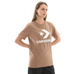 10025458-230 Converse Go-To Star Chevron Logo Standard-Fıt T-Shırt T-Shirt Kahve