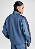 Converse 10027327.480 RETRO TRACK JACKET Mavi Regular Fit Düz Erkek Zip Ceket