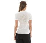 10027379-102 Converse Flower Garden Slım-Fıt T-Shırt T-Shirt Beyaz