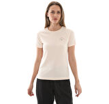 10027379-691 Converse Flower Garden Slım-Fıt T-Shırt T-Shirt Krem