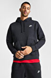 Nike Nsw Clup Hoodie Pull-Over Erkek Siyah Spor Sweatshrit