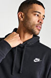 Nike Nsw Clup Hoodie Pull-Over Erkek Siyah Spor Sweatshrit