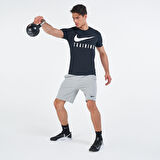 Nike Dri Fit Fleece Training Erkek Gri Spor Şort