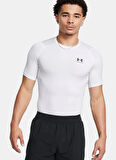 Beyaz Erkek Yuvarlak Yaka Compression Fit T-Shirt 1361518-100 UA HG Armour Comp SS
