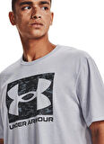 Under Armour Bisiklet Yaka Düz Gri Erkek T-Shirt 1361673 UA ABC CAMO BOXED LOGO SS