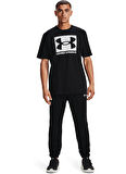 Under Armour O Yaka Düz Siyah Erkek T-Shirt 1361673-UA ABC CAMO BOXED LOGO SS