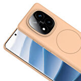 Gpack Xiaomi Redmi Note 14 Pro 4G uyumlu Kılıf M-Safe Şarj Özellikli Ruby Kapak