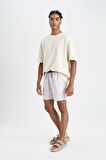 DeFacto Regular Fit Desenli Kısa Boy Deniz Şortu B7448AX24HSBE343