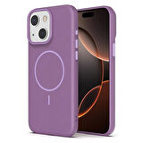 Gpack Apple iPhone 14 uyumlu Kılıf Deri Desen M-Safe Özellikli Lichee Silikon