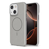 Gpack Apple iPhone 15 uyumlu Kılıf Deri Desen M-Safe Özellikli Lichee Silikon