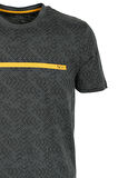 Erkek Tişört Bisiklet Yaka Antrasit Slim Fit %100 Pamuk T-shirt NCS JEANS 1946