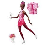 Barbie Buz Pateni Sporcusu Siyahi Bebek HCN31 Lisanslı Ürün