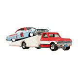 Hot Wheels 1/64 Ölçek Premium Araçlar Team Transport HKF40 '61 Impala / '72 Chevy Ramp Truck (#54)