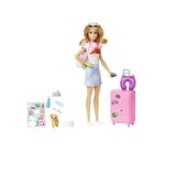 Barbie Seyahatte Bebeği ve Aksesuarları HJY18 