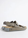Gri Yağlı Nubuk  Erkek Sandalet