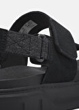 TB0A61N4EK41-Greyfield Sandal BACKS Siyah Deri Kadın Sandalet
