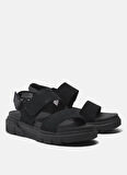 TB0A61N4EK41-Greyfield Sandal BACKS Siyah Deri Kadın Sandalet