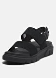 TB0A61N4EK41-Greyfield Sandal BACKS Siyah Deri Kadın Sandalet