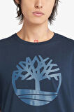 Timberland Tree Logo Short Sleeve Erkek Mavi T-Shirt TB0A2C2RZ021
