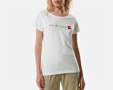 Kadın S/S NeverStopExploring Tişört Beyaz-XL