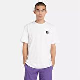 Timberland Short Sleeve Woven Badge Tee Beyaz Erkek T-Shirt