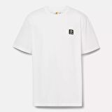 Timberland Short Sleeve Woven Badge Tee Beyaz Erkek T-Shirt