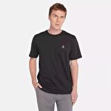 Timberland Short Sleeve Woven Badge Tee Siyah Erkek T-Shirt