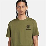 Timberland Short Sleeve Back Logo Graphic Tee Sphagnum Erkek T-Shirt