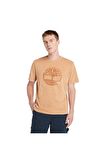 Tb0A5Uek Garmentdyelogographictee Kahverengi Erkek T-Shirt