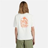 Timberland Hıke Lıfe Graphıc Short-Sleeve Tee Vıntage Whıte Kadın T-Shirt