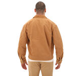 B0A5TGFP471-R Timberland Washed Canvas Jacket Erkek Ceket Kahve