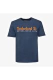 Embroidery Logo Tee Erkek Lacivert Tshirt Tb0a6se12881