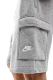 Nike Sportswear Clup Cargo Short Erkek Gri Şardonlu Spor Şort