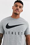 Nike Dri-Fit Traning Standart Kesim Gri Erkek Antreman Tişörtü