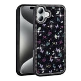 Gpack iPhone 16 Plus uyumlu Kılıf Simli ve Taşlı Dizayn Azra Kapak
