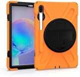Ally Sm Galaxy Tab S6 10.5 T860 Shockproof 3 Katmanlı Standlı Zırh Kılıf Kalem Yerli