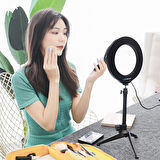 PULUZ 6.2CM PKT3032 Led Işık 16cm Stand Youtuber,Canlı Yayın Selfie TikTok Makeup