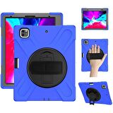 Ally İPad Pro 12.9-inch (2021)-(2020) Kılıf Kalem Yerli 3 Katmanlı Standlı Zırh Kılıf-Shockproof MAVİ
