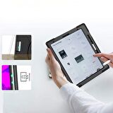 Ally İPad Pro 12.9-inch (2021)-(2020) Kılıf Kalem Yerli 3 Katmanlı Standlı Zırh Kılıf-Shockproof SİYAH