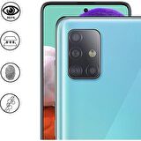 Ally Samsung Galaxy M51 Tempered Cam Kamera Koruyucu AL-33127 Şeffaf