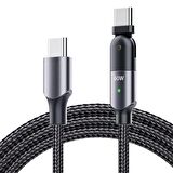 ALLY 60W UsB Type-C Pd Hızlı Şarj Kablosu 2metre Döner Başlıklı Kablo SİYAH