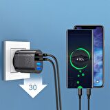 Uslion Bk-375 USB 48 Watt Hızlı Şarj Aleti Siyah