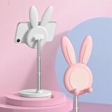 ALLY Cute Masaüstü Telefon Tablet Tutucu Stand Uzatılabilir Hareketli BEYAZ