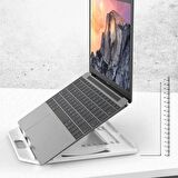 ALLY Yükseklik Ayarlı Dizüstü Laptop-Tablet Standı Telefon Tutucu BEYAZ
