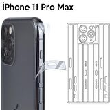 İPhone 11 Pro Max 6.5 Hidrojel Hayalet Yan Alt Üst Kamera Kaplama Film ŞEFFAF