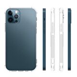 İPhone 12 Pro 6.1 Anti-Drop Silikon Kılıf Kamera Korumalı Şeffaf Silikon Kılıf ŞEFFAF